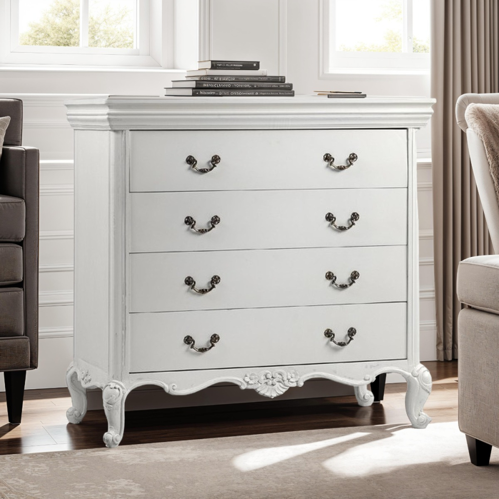 Sophia Classic 4 Drawer French Style Chest - Javell Furniture
